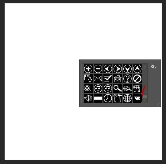 Выбор иконки социальных сетей для сайта в Photoshop