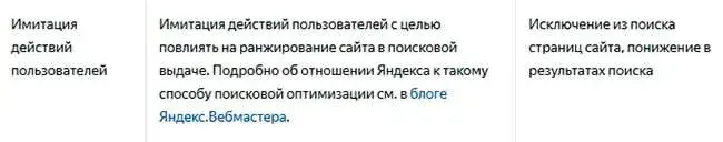 Санкции за накрутку поведенческих факторов