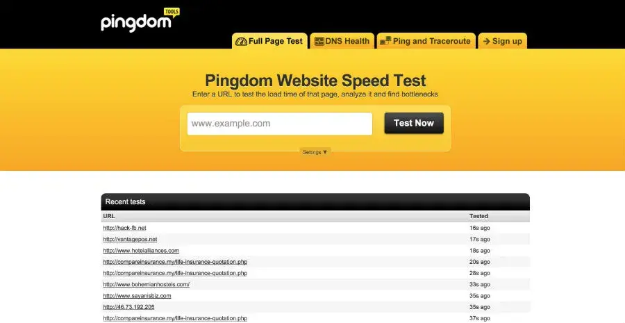 Pingdom Tools - UMI