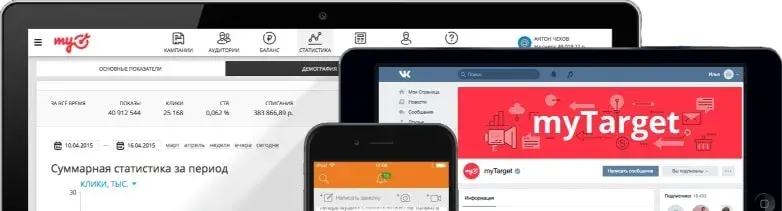  Размещение баннерной, тизерной, мобильной и контекстной рекламы на платформе myTarget 